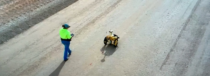 Tiny Surveyor road marking robot